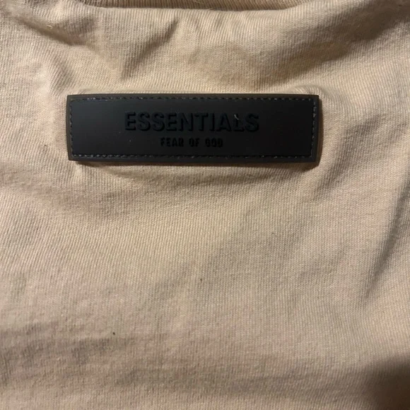 Essentials Tan Short Sleeve Tee Casual Style - Picture 4 of 5